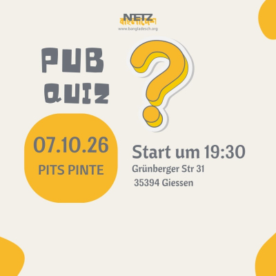 Poster Pub-Quiz Pits Pinte