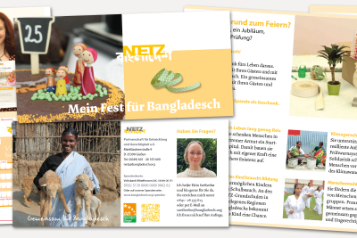 Flyer „Anlassspenden – Mein Fest für Bangladesch“