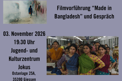 Made in Bangladesh FIlm und Gespräch 3.11.26